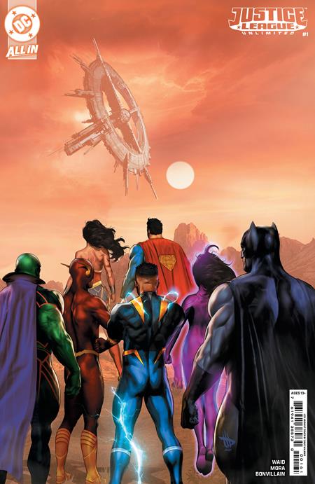 JUSTICE LEAGUE UNLIMITED #1 CVR I INC 1:25 DAVE WILKINS CARD STOCK VAR - Comicbookeroo