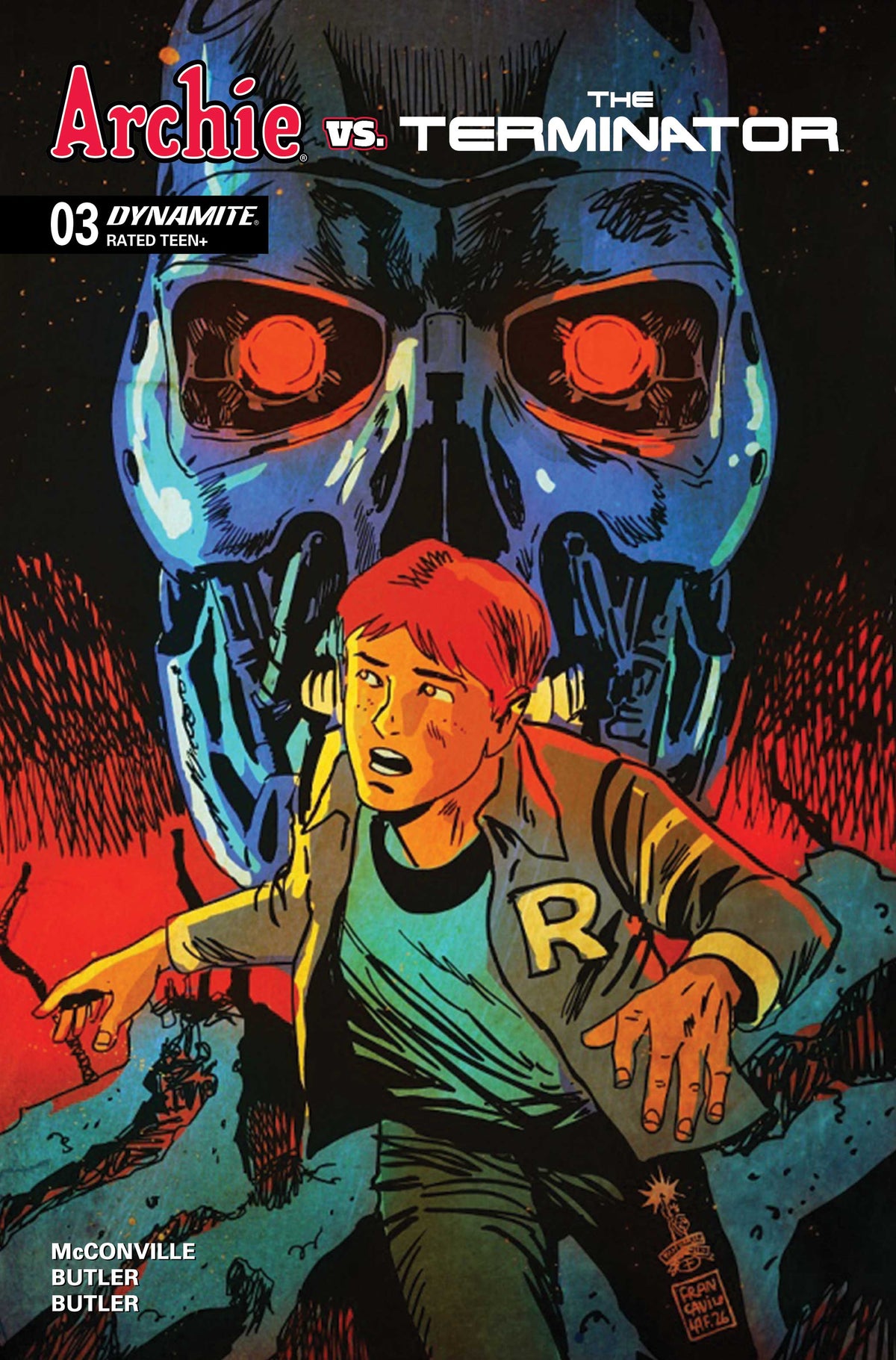 ARCHIE VS THE TERMINATOR #3 CVR A FRANCESCO FRANCAVILLA