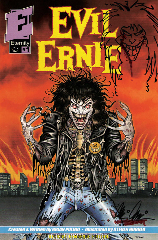 EVIL ERNIE #1 30TH ANNIVERSARY FACSIMILE EDITION CVR F ERIC MACHE REMARQUED BY BRIAN PULIDO VAR