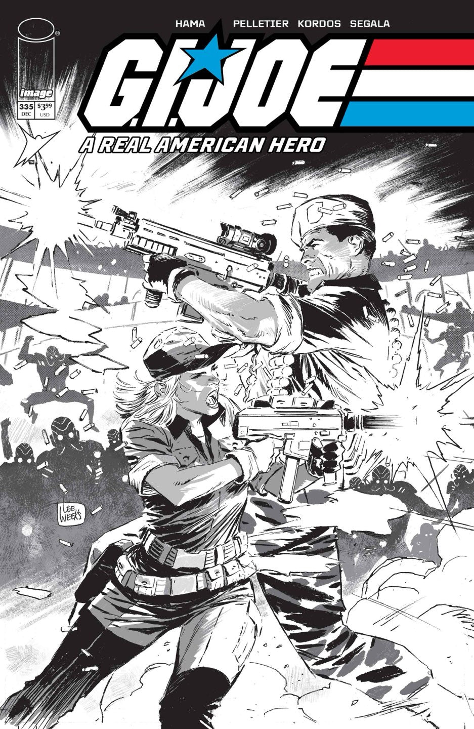 GI JOE A REAL AMERICAN HERO #335 CVR B LEE WEEKS B&W VAR