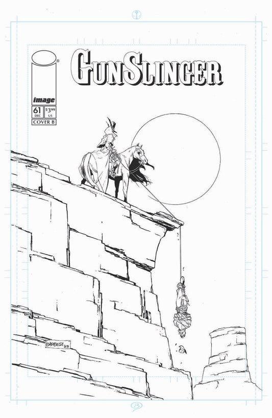 GUNSLINGER SPAWN #61 CVR B CARLO BARBERI B&W VAR