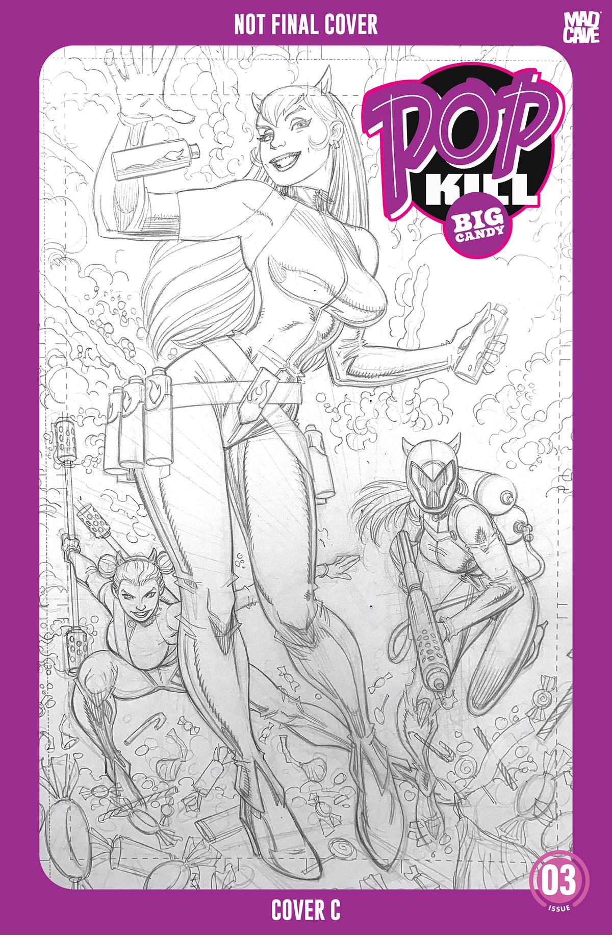 POP KILL BIG CANDY #3 (OF 4) CVR C ART ADAMS VAR (MR) | MAD CAVE STUDIOS | Comicbookeroo