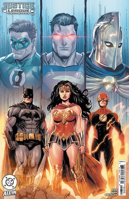 JUSTICE LEAGUE UNLIMITED #3 CVR F INC 1:25 TYLER KIRKHAM CARD STOCK VAR (22 Jan Release) - Comicbookeroo