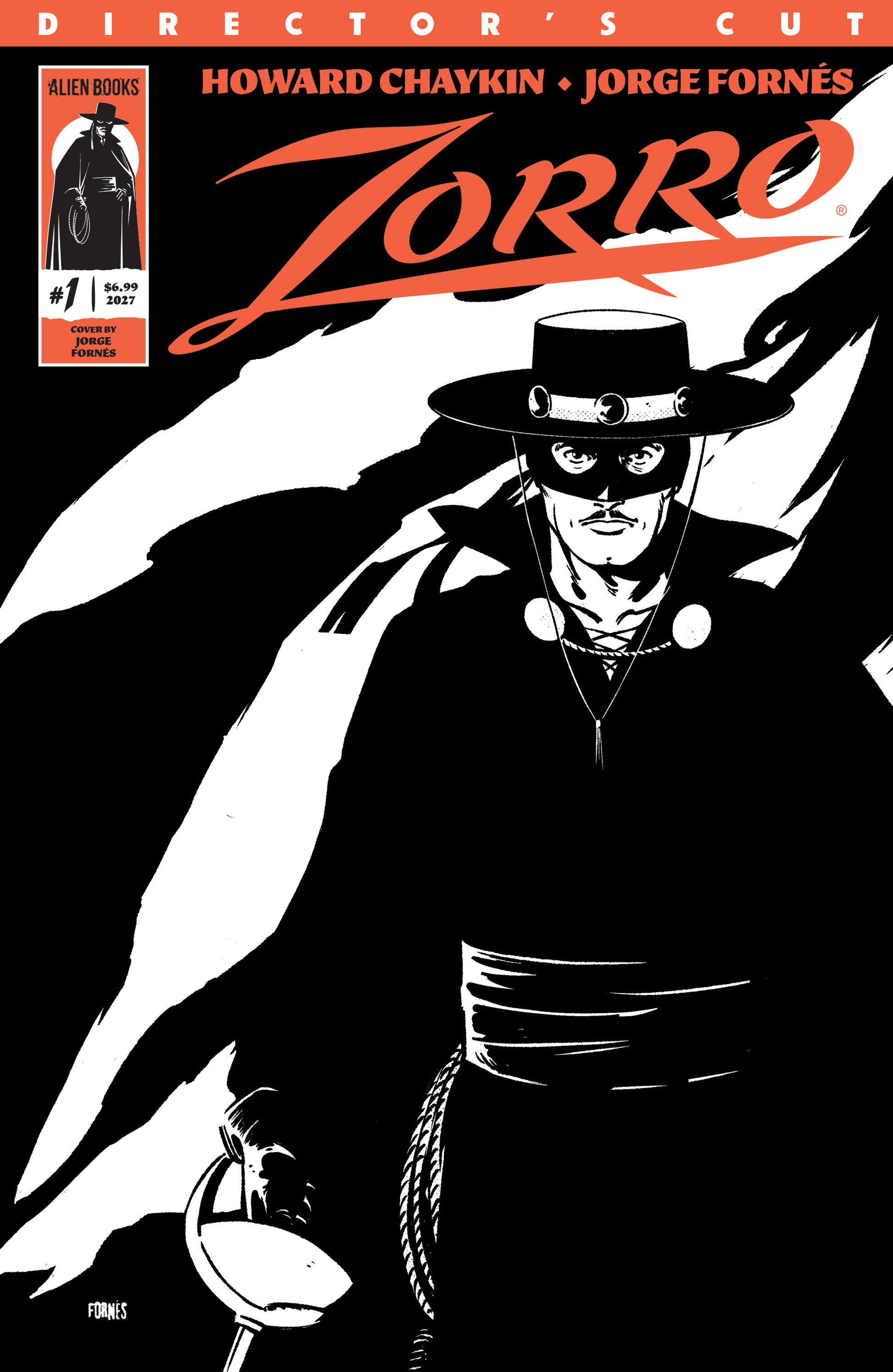 ZORRO DIRECTORS CUT #1 COVER A (FORNÉS) | IDW PUBLISHING | Comicbookeroo