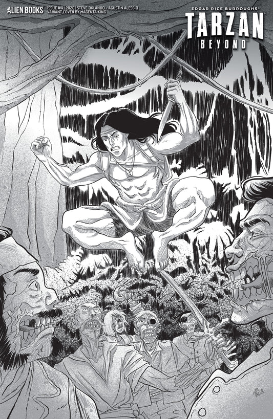 TARZAN BEYOND #4 VAR D (KING B&W) | IDW PUBLISHING | Comicbookeroo