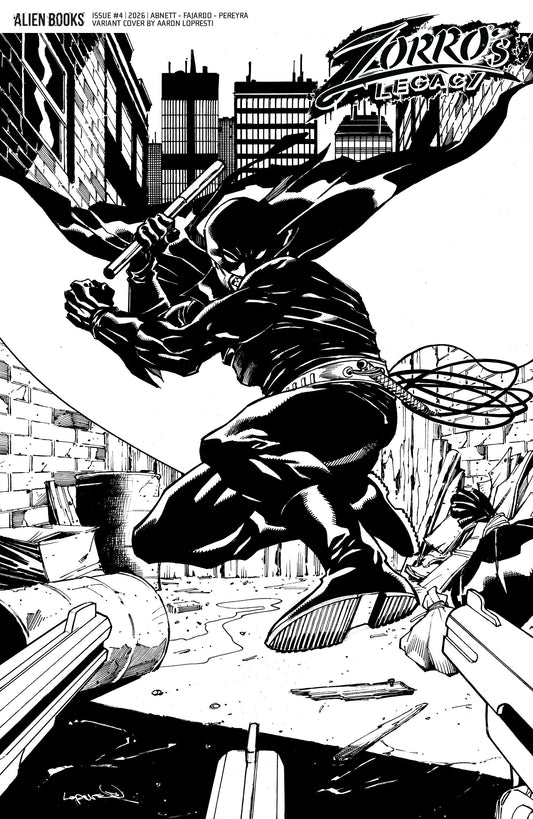 ZORRO'S LEGACY #4 VAR D (LOPRESTI B&W)