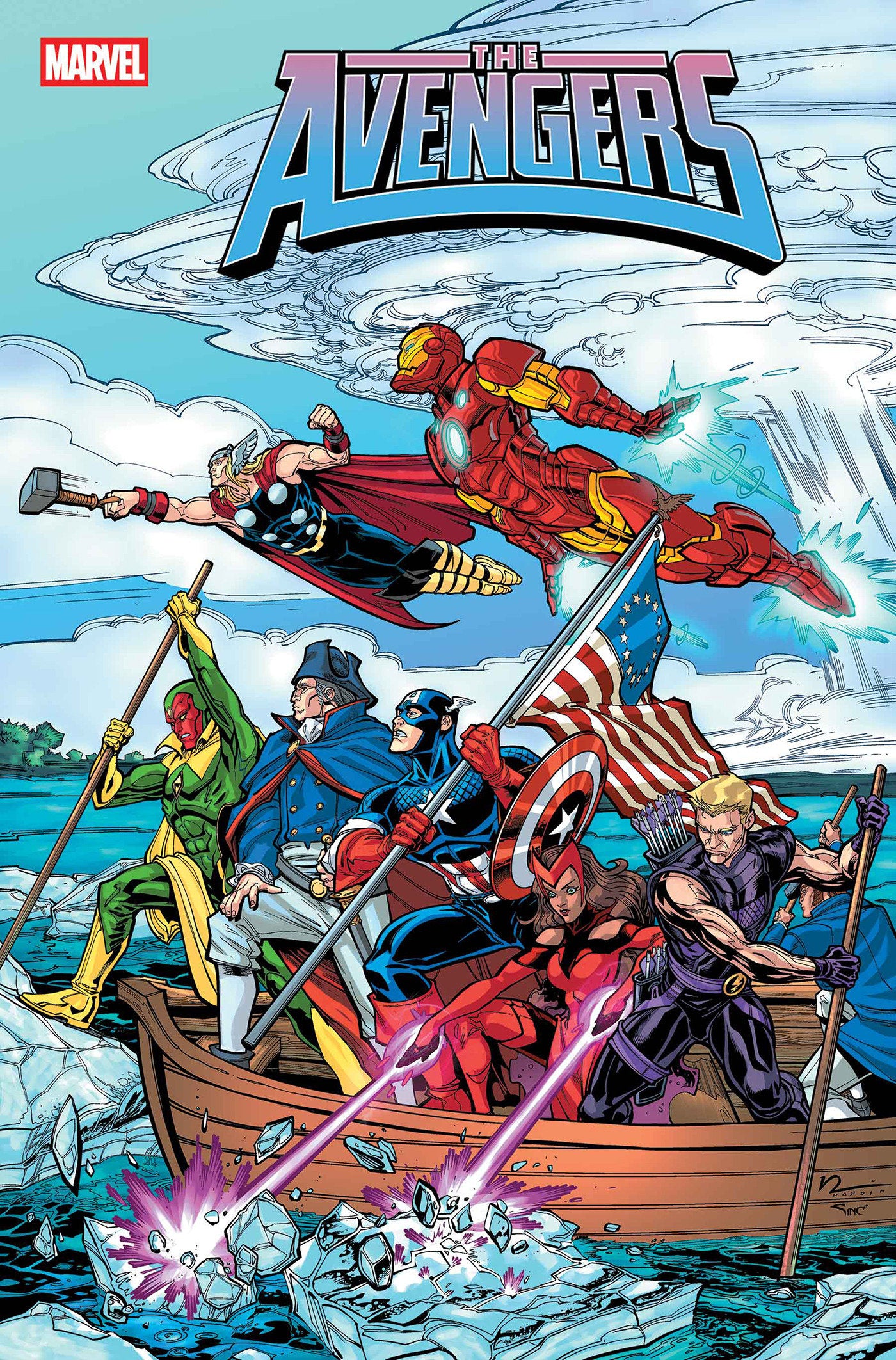 AVENGERS (2023) #33 CHAD HARDIN 250TH HOMAGE VAR (Backorder, Allow 4-5 Weeks)