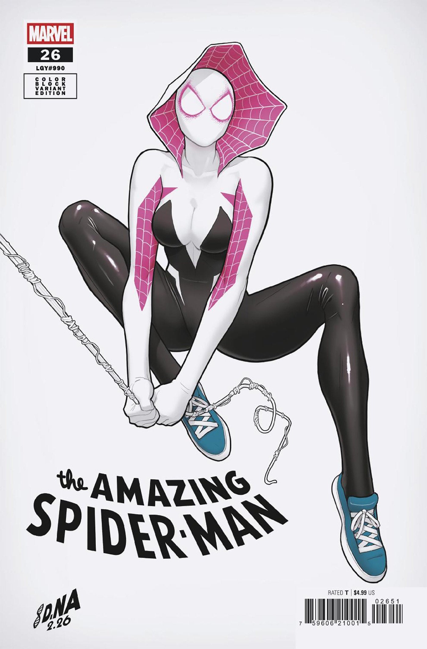 AMAZING SPIDER-MAN #26 DAVID NAKAYAMA COLOR BLOCK WHITE VAR [DS] (Backorder, Allow 4-5 Weeks)