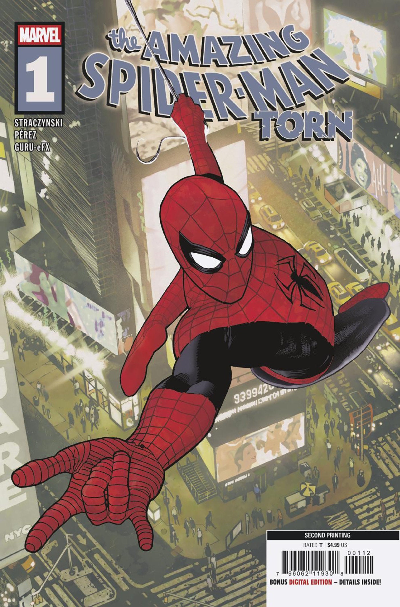 AMAZING SPIDER-MAN: TORN #1 ADAM HUGHES 2ND PTG VAR (Backorder, Allow 4-5 Weeks)