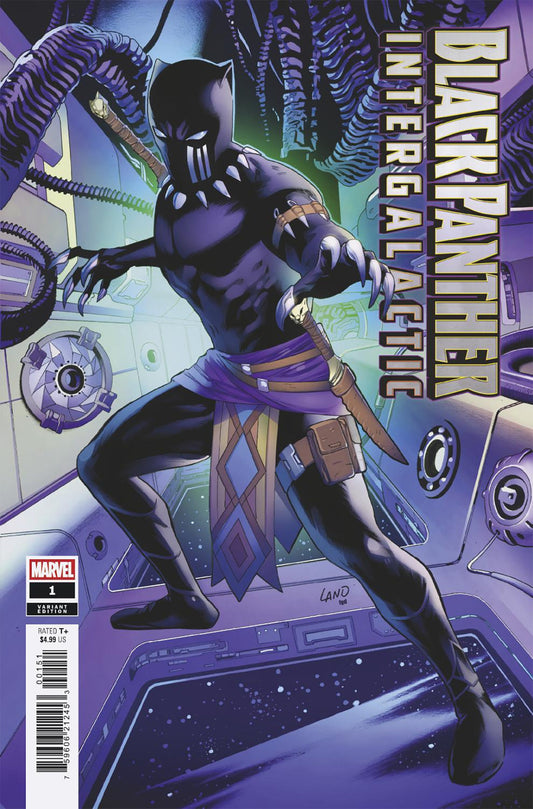 BLACK PANTHER: INTERGALACTIC #1 GREG LAND BLACK PANTHER VAR (Backorder, Allow 4-5 Weeks)