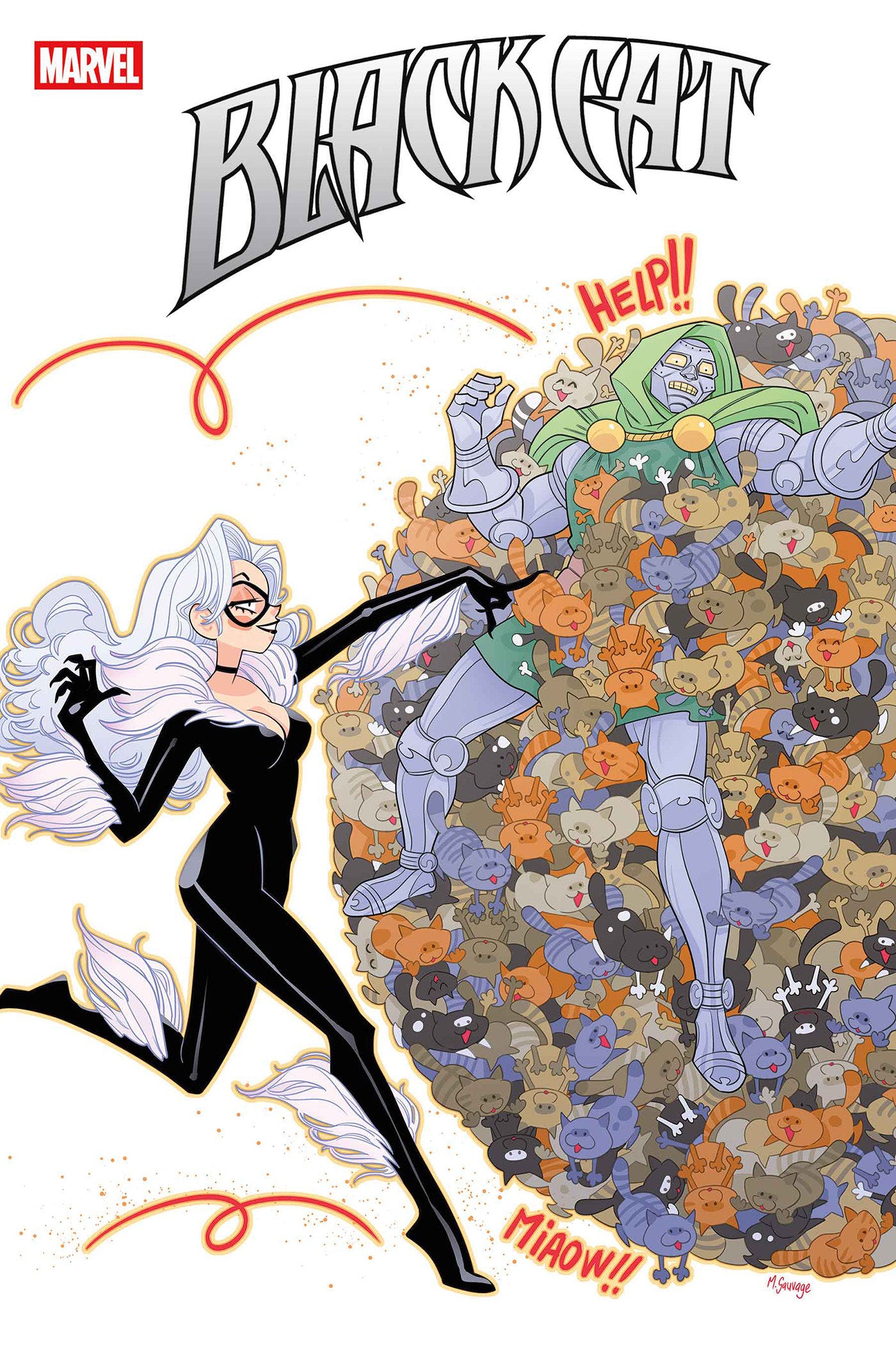 BLACK CAT #8 MARGUERITE SAUVAGE DOOM HOMAGE VAR (Backorder, Allow 4-5 Weeks)