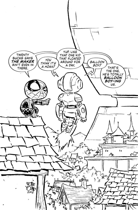 ULTIMATE ENDGAME #1 INCV 1:100 SKOTTIE YOUNG BLACK AND WHITE VIRGIN VAR