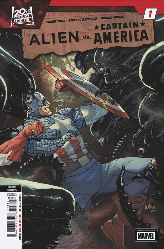 ALIEN VS. CAPTAIN AMERICA #1 LEINIL FRANCIS YU 2ND PTG VAR (Backorder, Allow 4-5 Weeks)