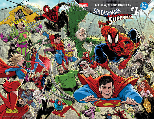 MARVEL/DC: SPIDER-MAN/SUPERMAN #1 KAARE ANDREWS WRAPAROUND VAR (22 Apr Release)
