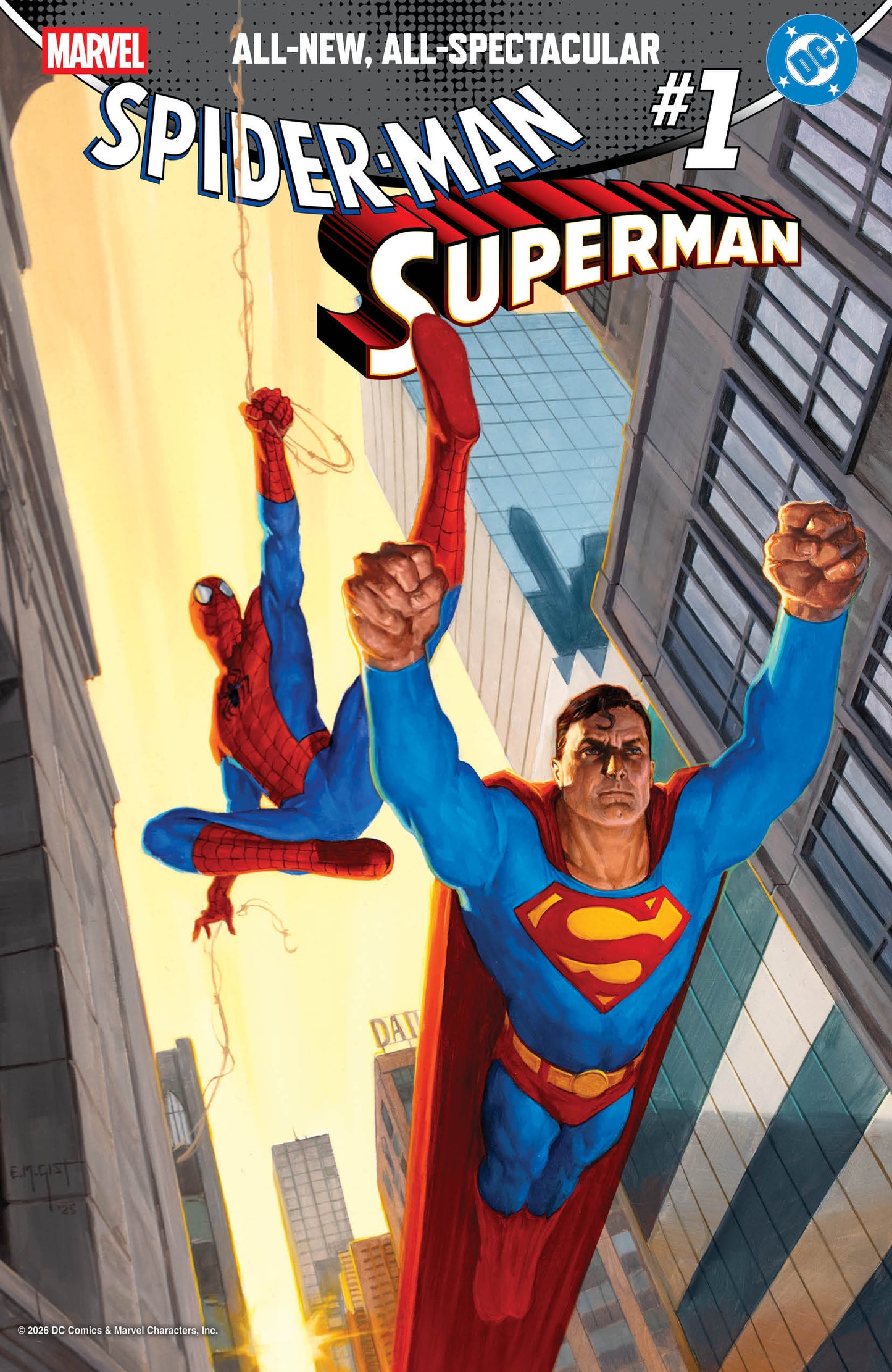MARVEL/DC: SPIDER-MAN/SUPERMAN #1 INCV 1:25 E.M. GIST VAR (Limit 1 per person)