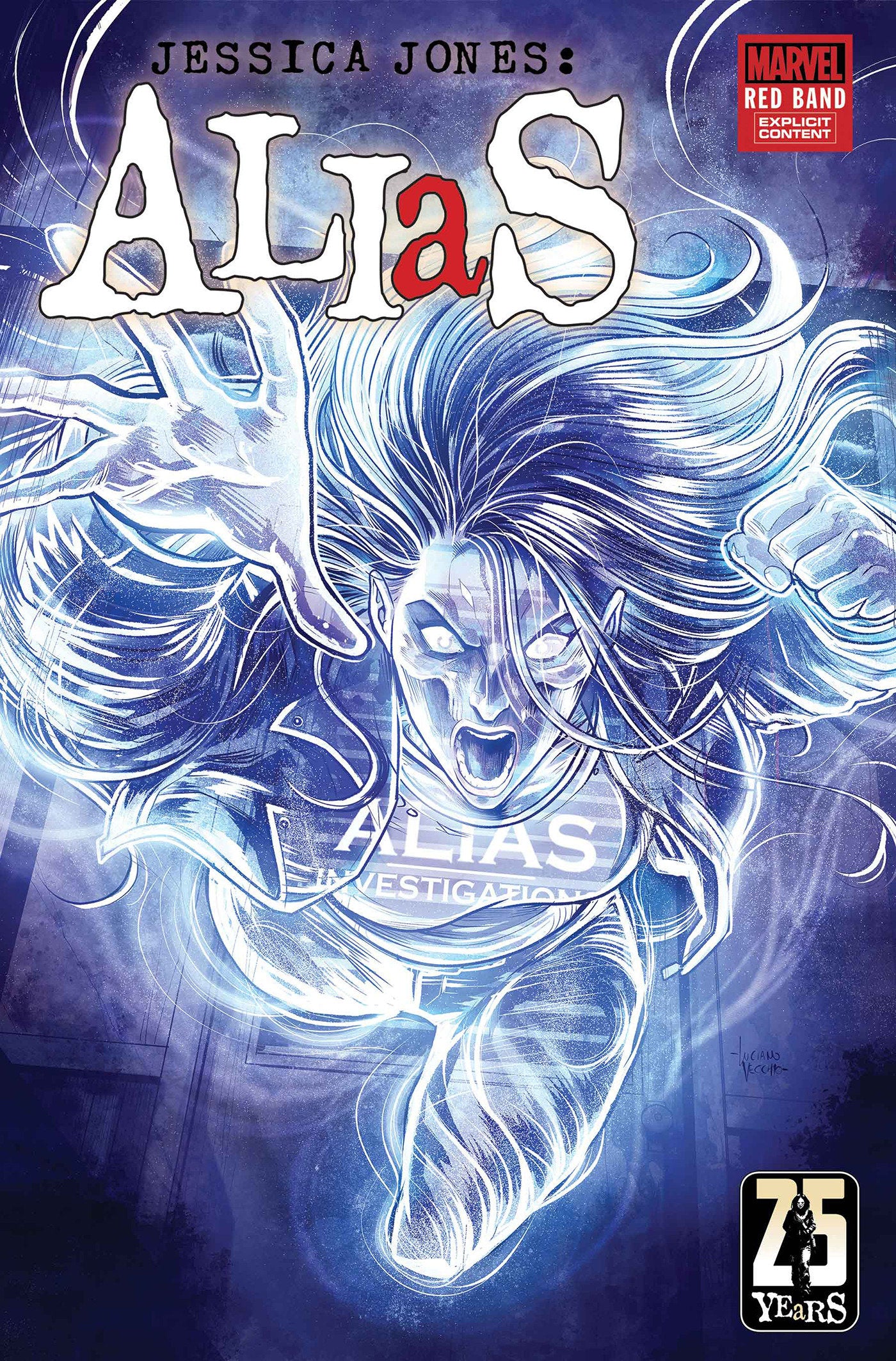 ALIAS: RED BAND #1 LUCIANO VECCHIO MARVEL MONSTER VAR [POLYBAGGED] (Backorder, Allow 4-5 Weeks)
