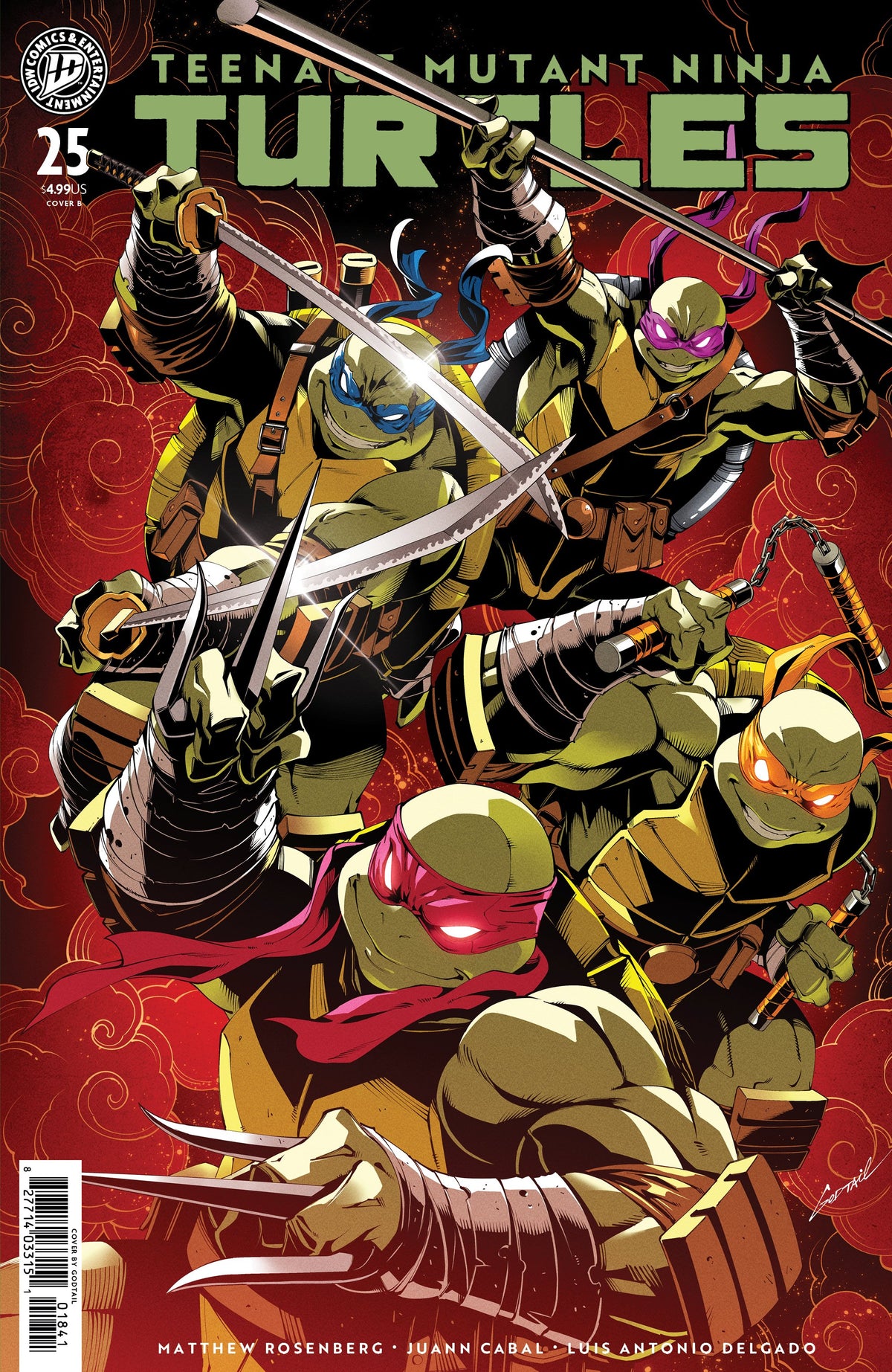 TEENAGE MUTANT NINJA TURTLES #25 VAR B