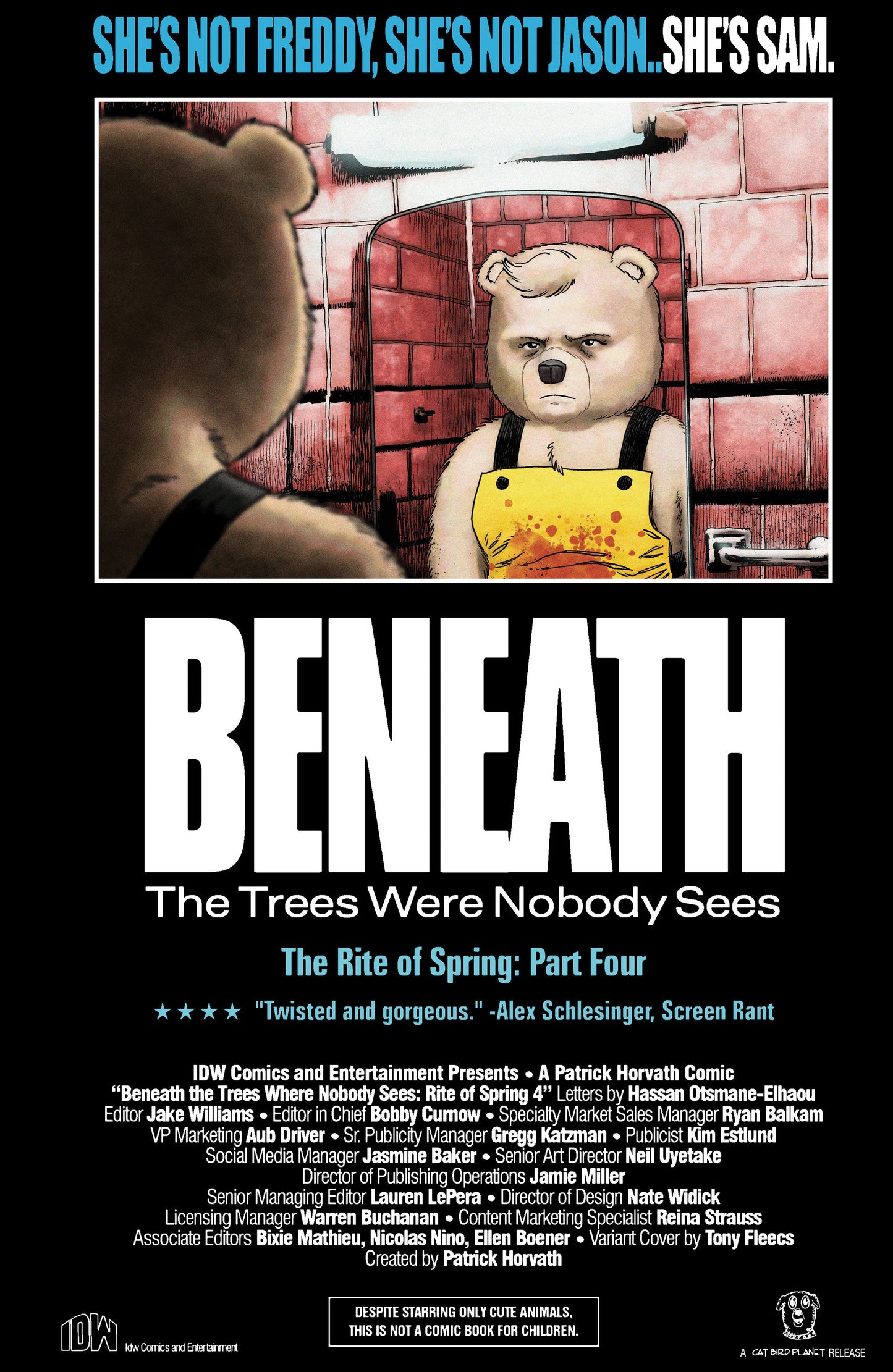 BENEATH TREES WHERE NOBODY SEES RITE OF SPRING #4 VAR B (FLEECS MOVIE HOMAGE COVER) (Backorder, Allow 4-5 Weeks)