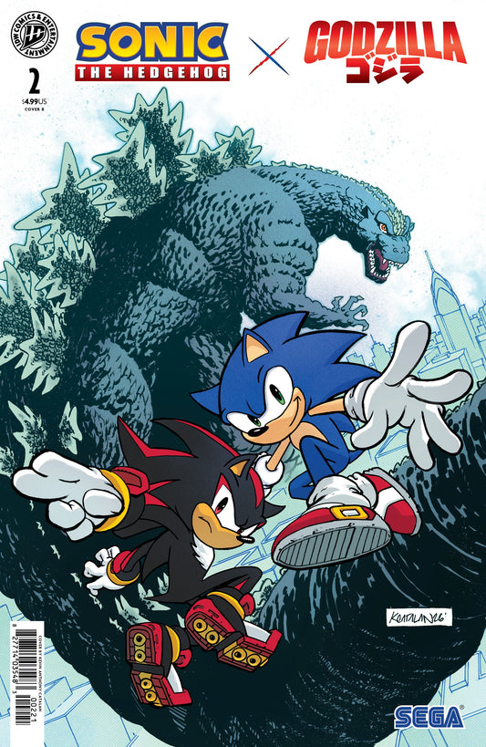 SONIC THE HEDGEHOG X GODZILLA #2 VAR B (02 Sep Release)