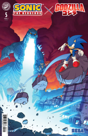 SONIC THE HEDGEHOG X GODZILLA #5 VAR B