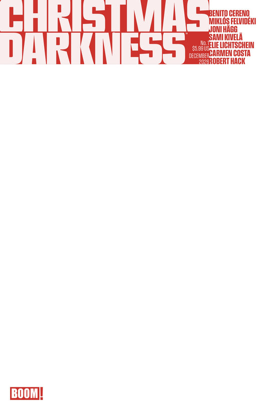 CHRISTMAS DARKNESS #1 D BLANK SKETCH VAR | BOOM ENTERTAINMENT | Comicbookeroo