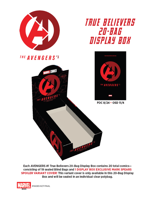 AVENGERS #1 20-BAG DISPLAY BOX TRUE BELIEVERS (04 Nov Release)