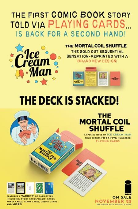 ICE CREAM MAN THE MORTAL COIL SHUFFLE CARD (NEW EDITION) (MR) | IMAGE COMICS | Comicbookeroo