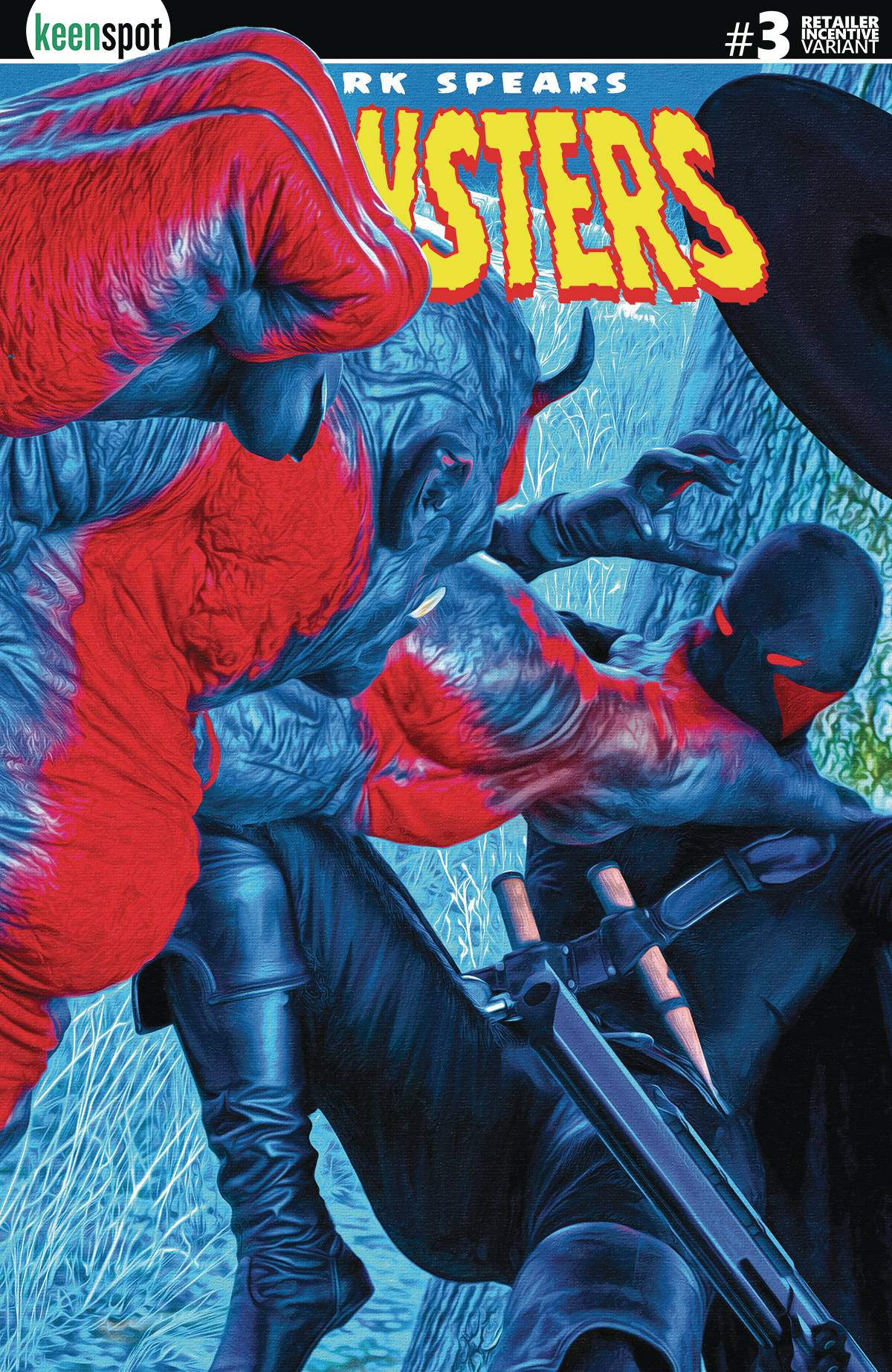 MARK SPEARS MONSTERS #3 CVR H 1:25 INCV THE FIGHT VAR (29 Jan Release) - Comicbookeroo