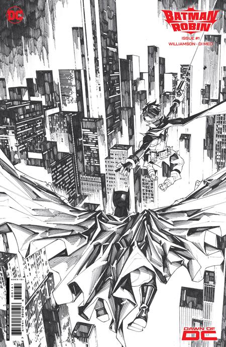 BATMAN AND ROBIN #1 CVR F INC 1:50 KAEL NGU B&W CARD STOCK VAR - Comicbookeroo