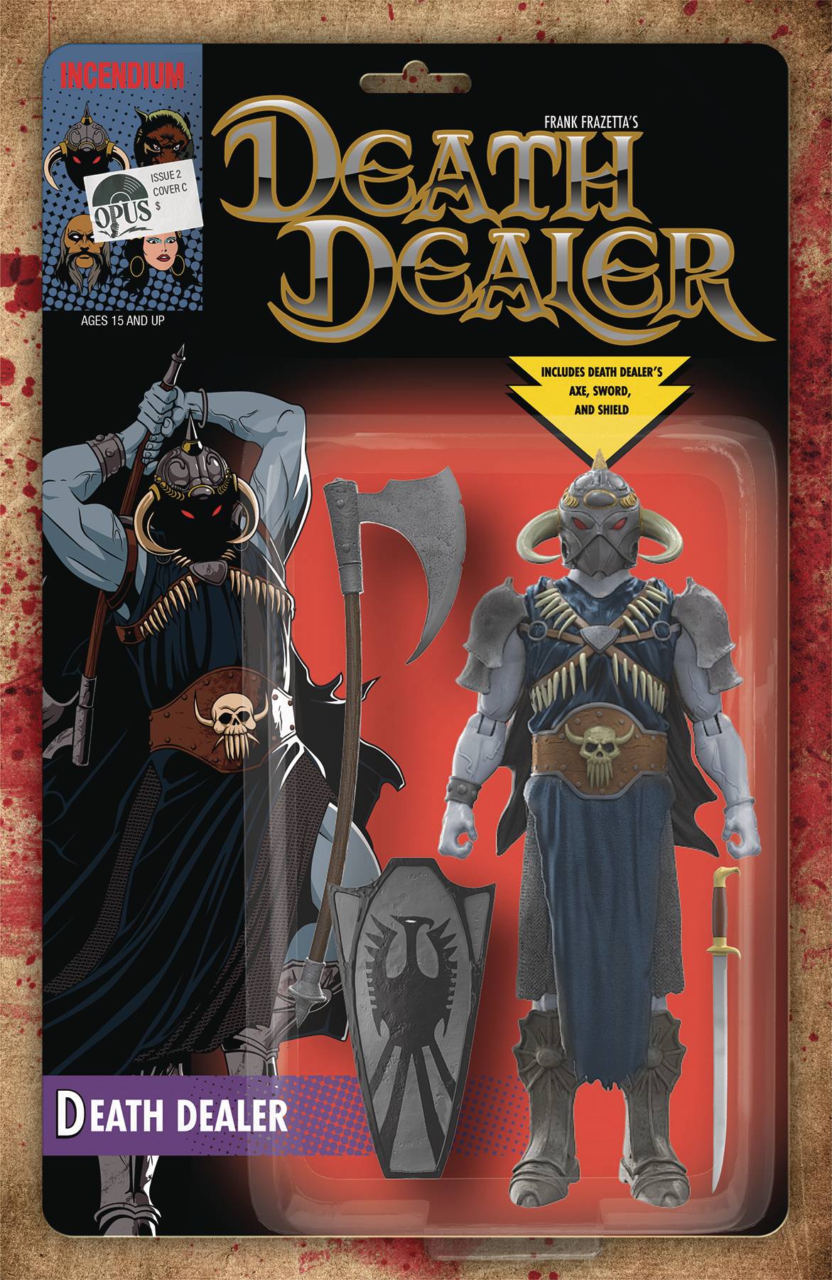 FRANK FRAZETTA DEATH DEALER #2 CVR C 1:5 INCV ACTION FIGURE - Comicbookeroo