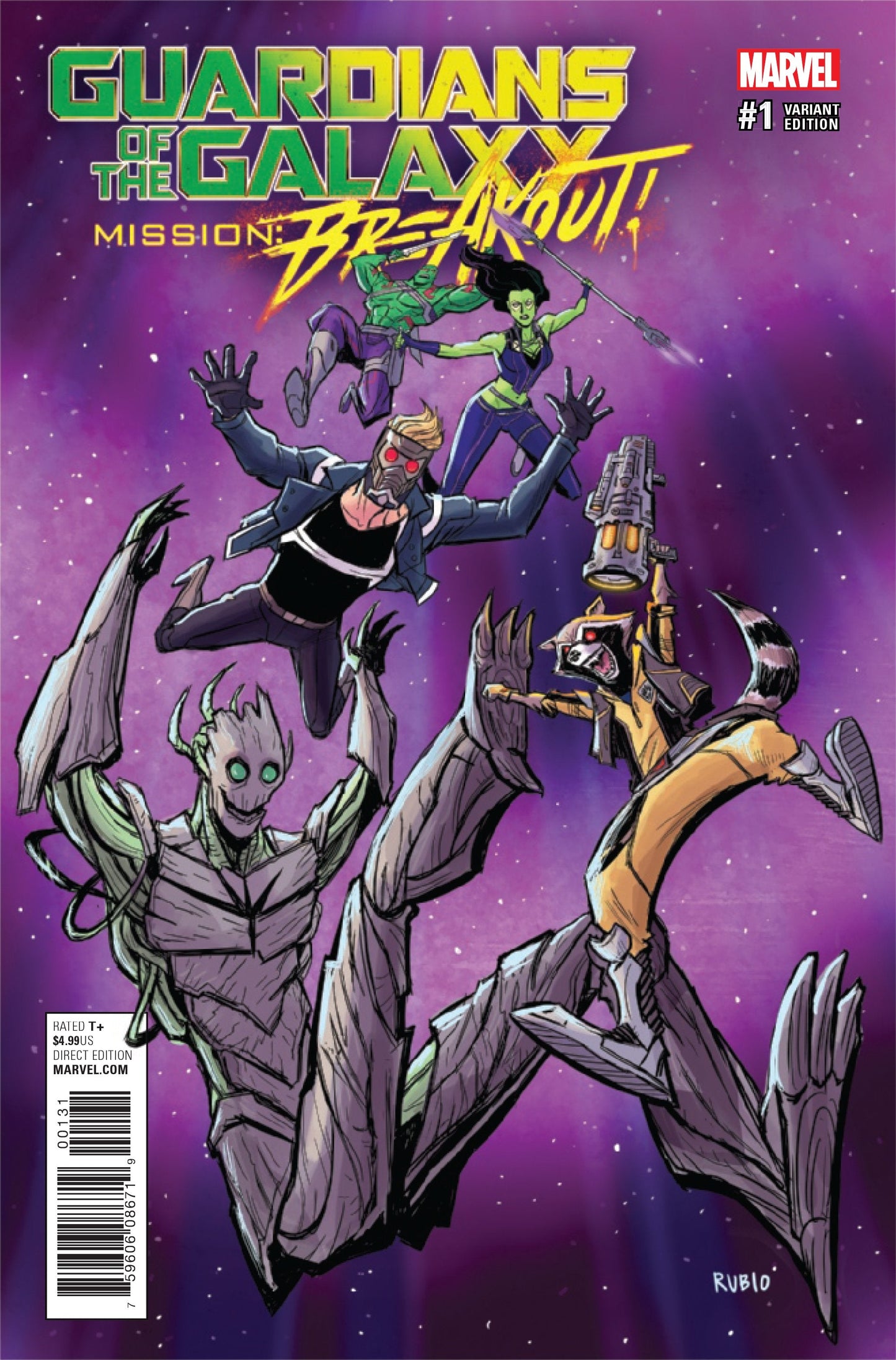 GUARDIANS OF GALAXY MISSION BREAKOUT #1 1:25 RUBIO INCV - Comicbookeroo