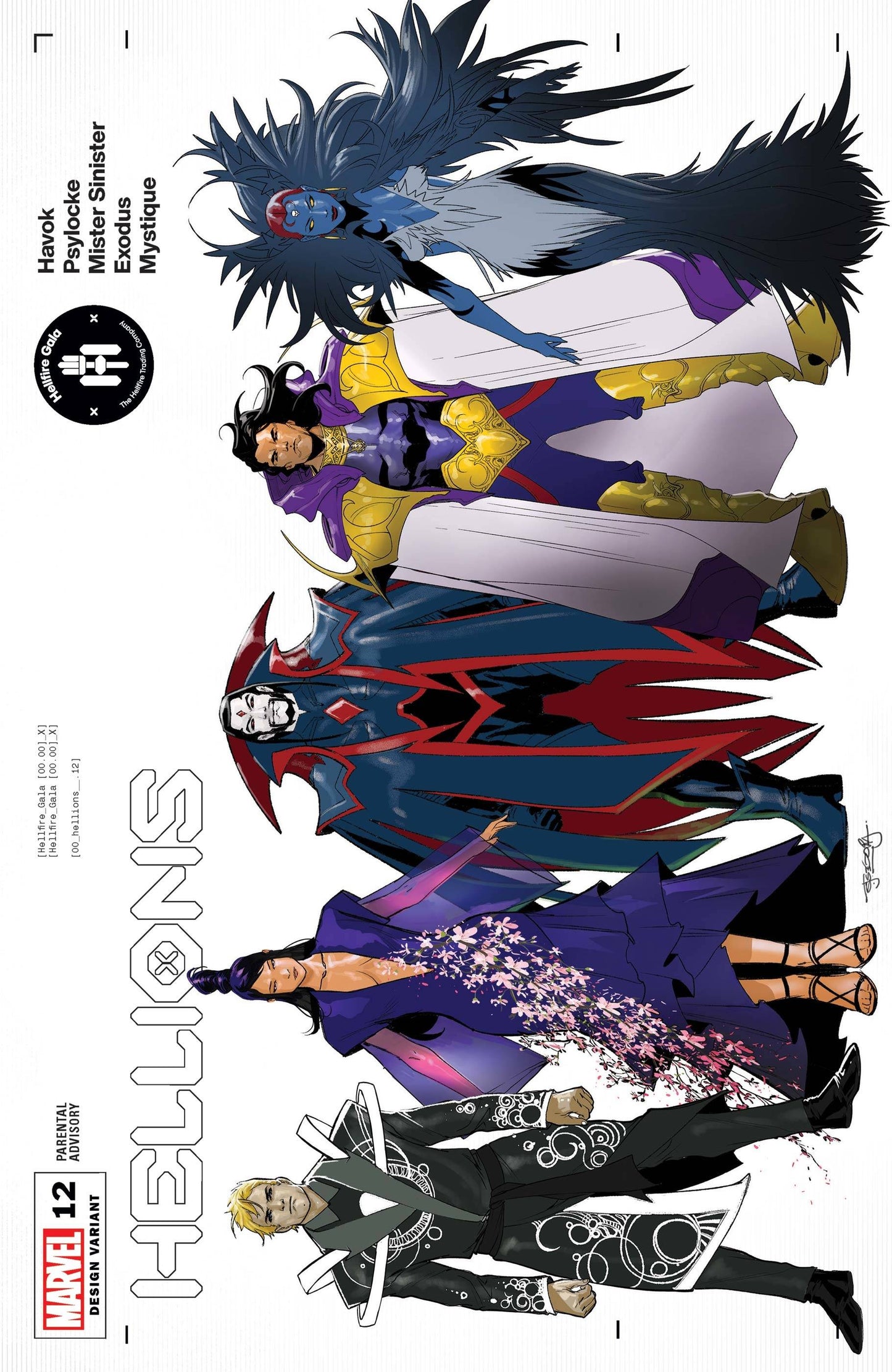 HELLIONS #12 SEGOVIA CHARACTER DESIGN VAR GALA - Comicbookeroo