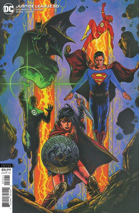 JUSTICE LEAGUE #50 TRAVIS CHAREST VAR ED - Comicbookeroo
