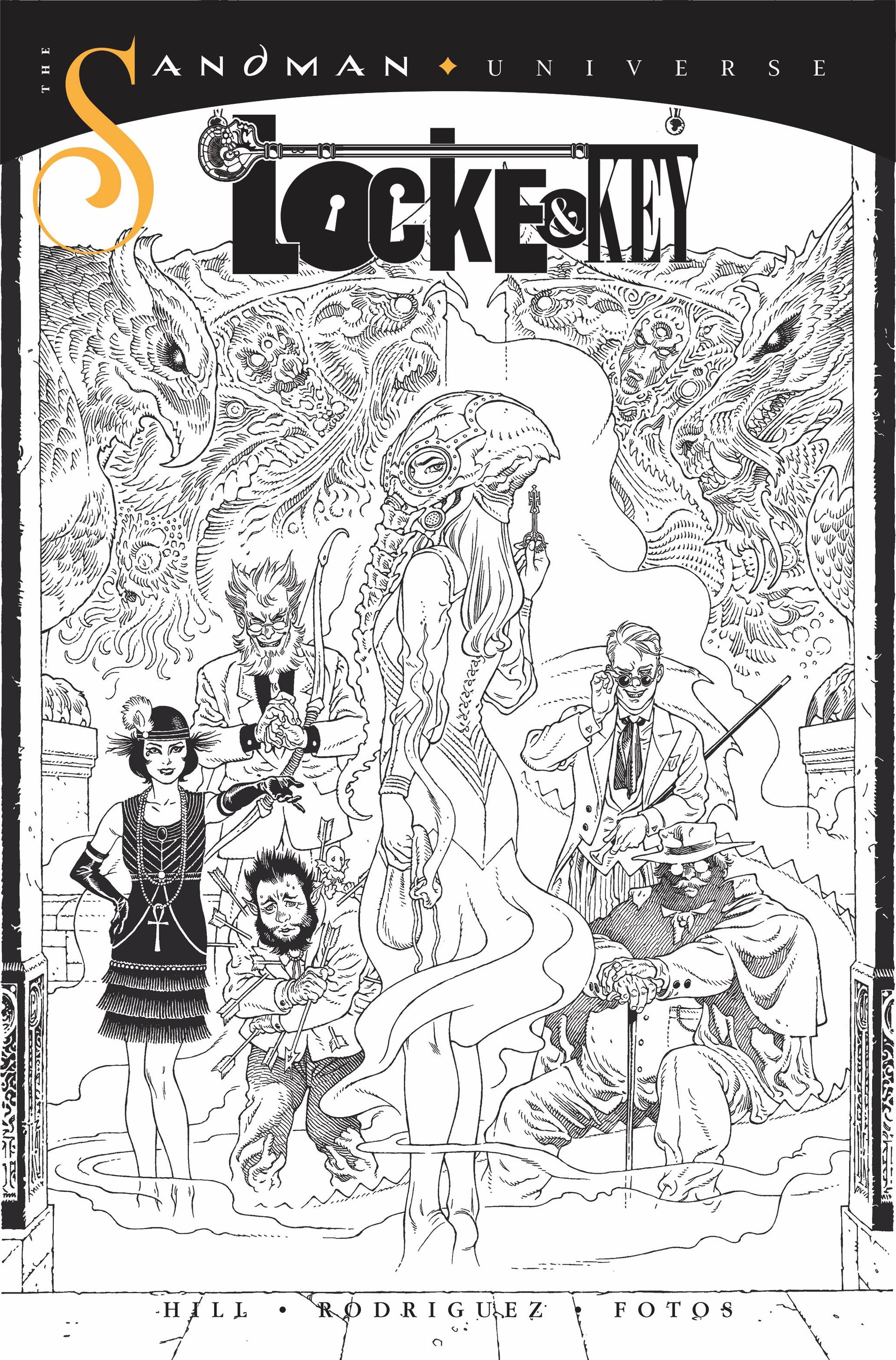 LOCKE & KEY SANDMAN HELL & GONE #1 1:10 INCV B&W RODRIQUE - Comicbookeroo