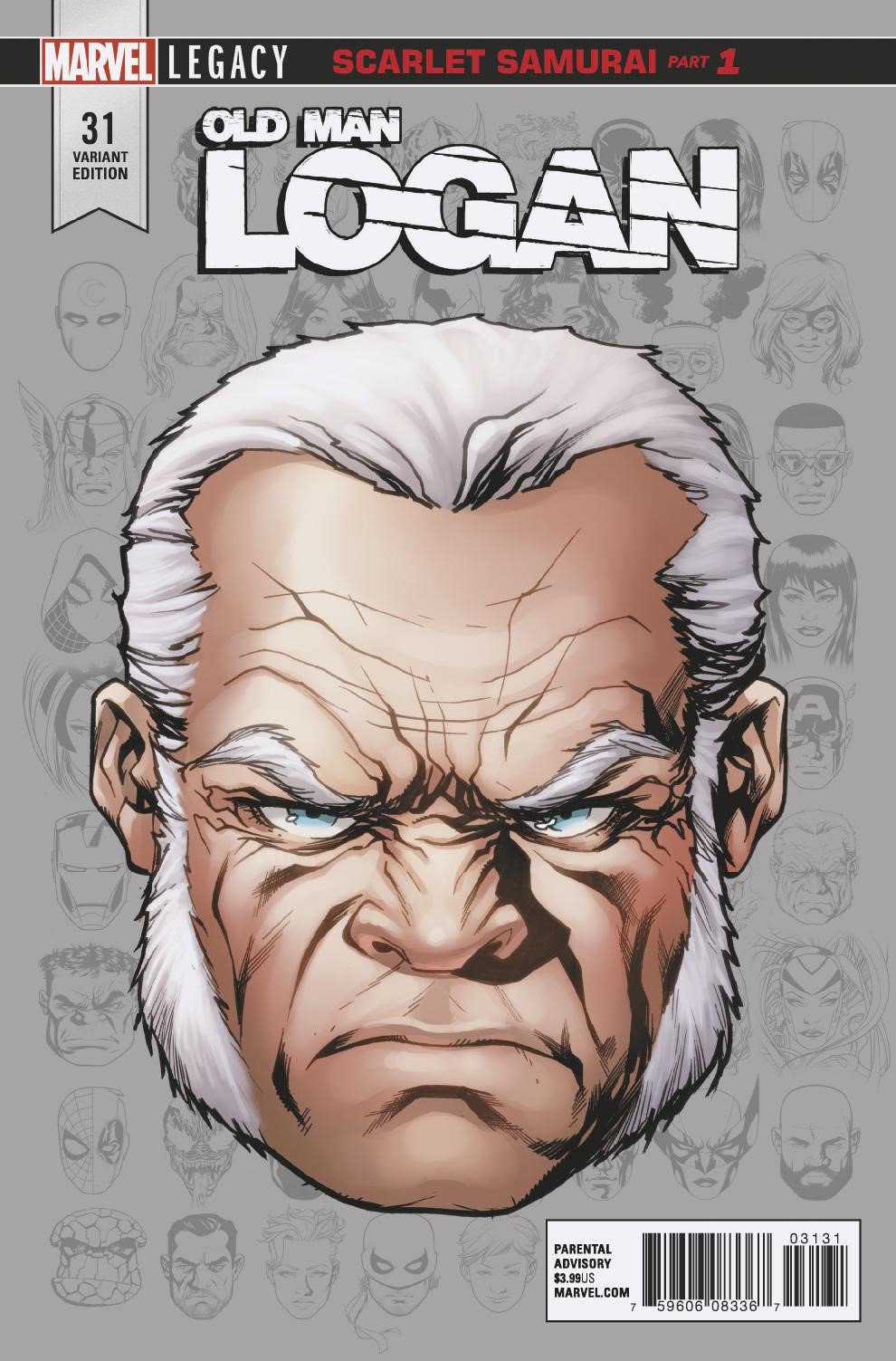 OLD MAN LOGAN #31 1:10 MCKONE LEGACY HEADSHOT INCV LEG - Comicbookeroo