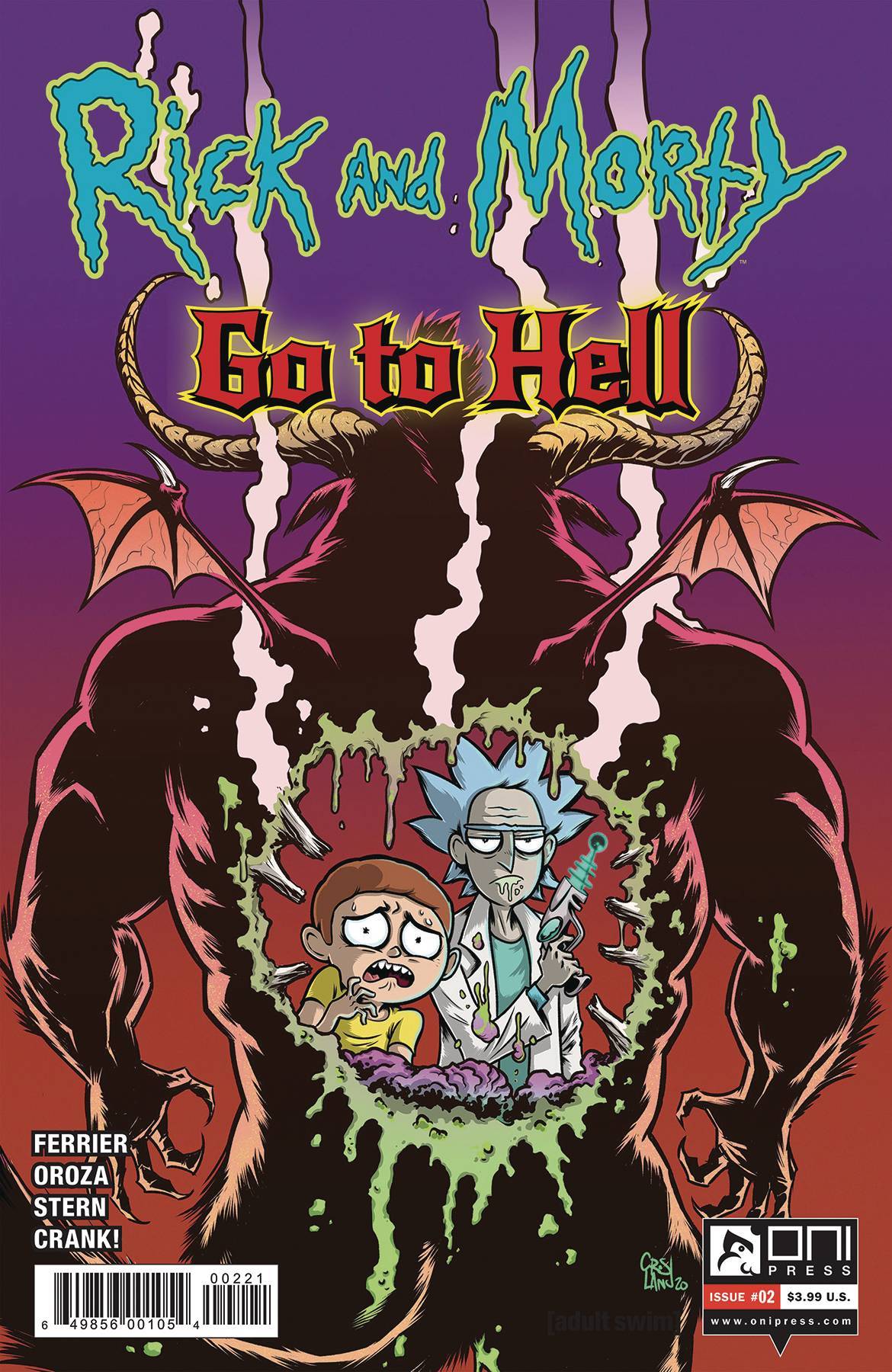 RICK AND MORTY GO TO HELL #2 CVR B CROSLAND - Comicbookeroo