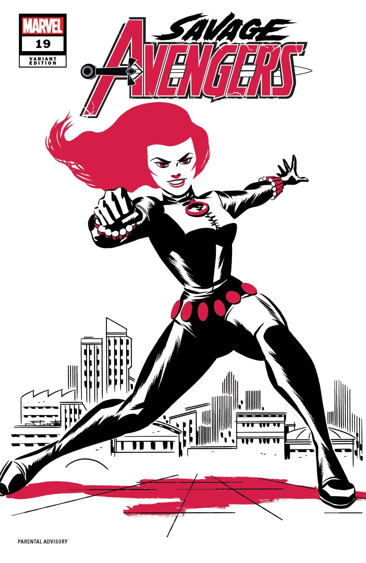 SAVAGE AVENGERS (2019) #19 MICHAEL CHO BLACK WIDOW TWO-TONE VAR KIB - Comicbookeroo