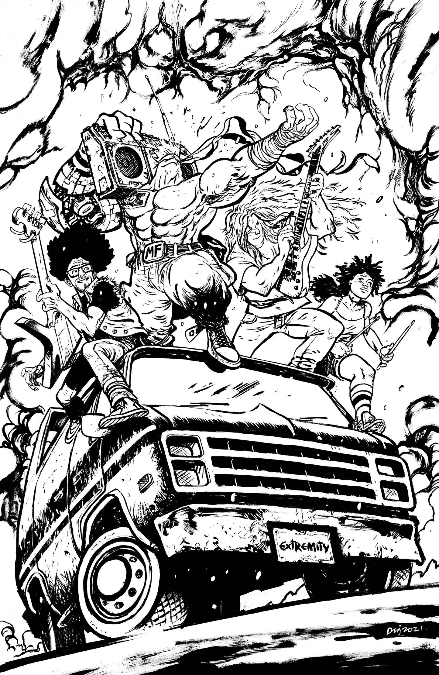 SKYBOUND X #3 CVR G 1:10 INCV B&W JOHNSON (MR) - Comicbookeroo