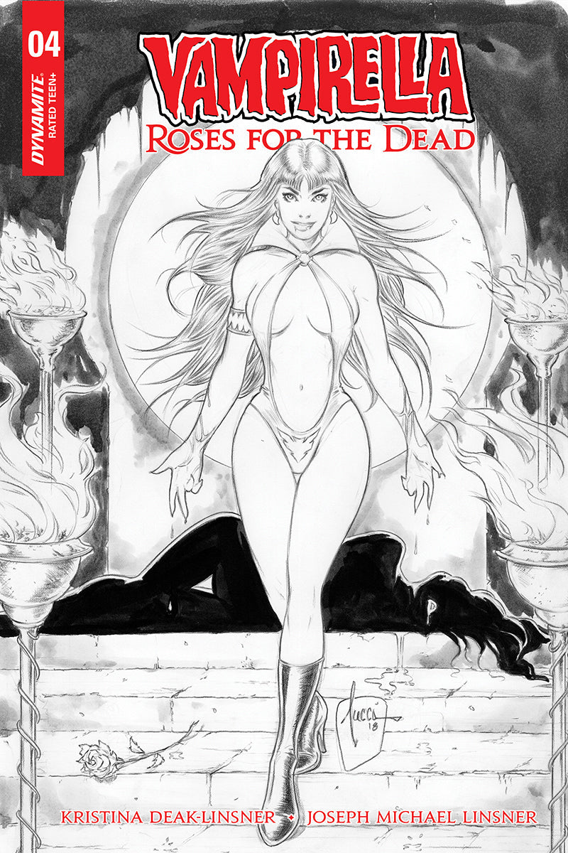 VAMPIRELLA ROSES FOR DEAD #4 (OF 4) 1:10 INCV TUCCI B&W ( - Comicbookeroo