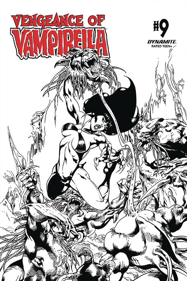 VENGEANCE OF VAMPIRELLA #9 1:11 CASTRO B&W FOC INCV - Comicbookeroo